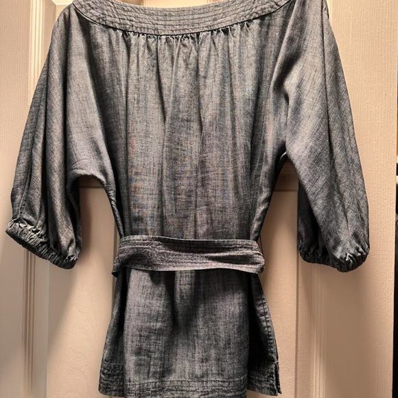 Trina Turk Chambray Blouse - Picture 2 of 3